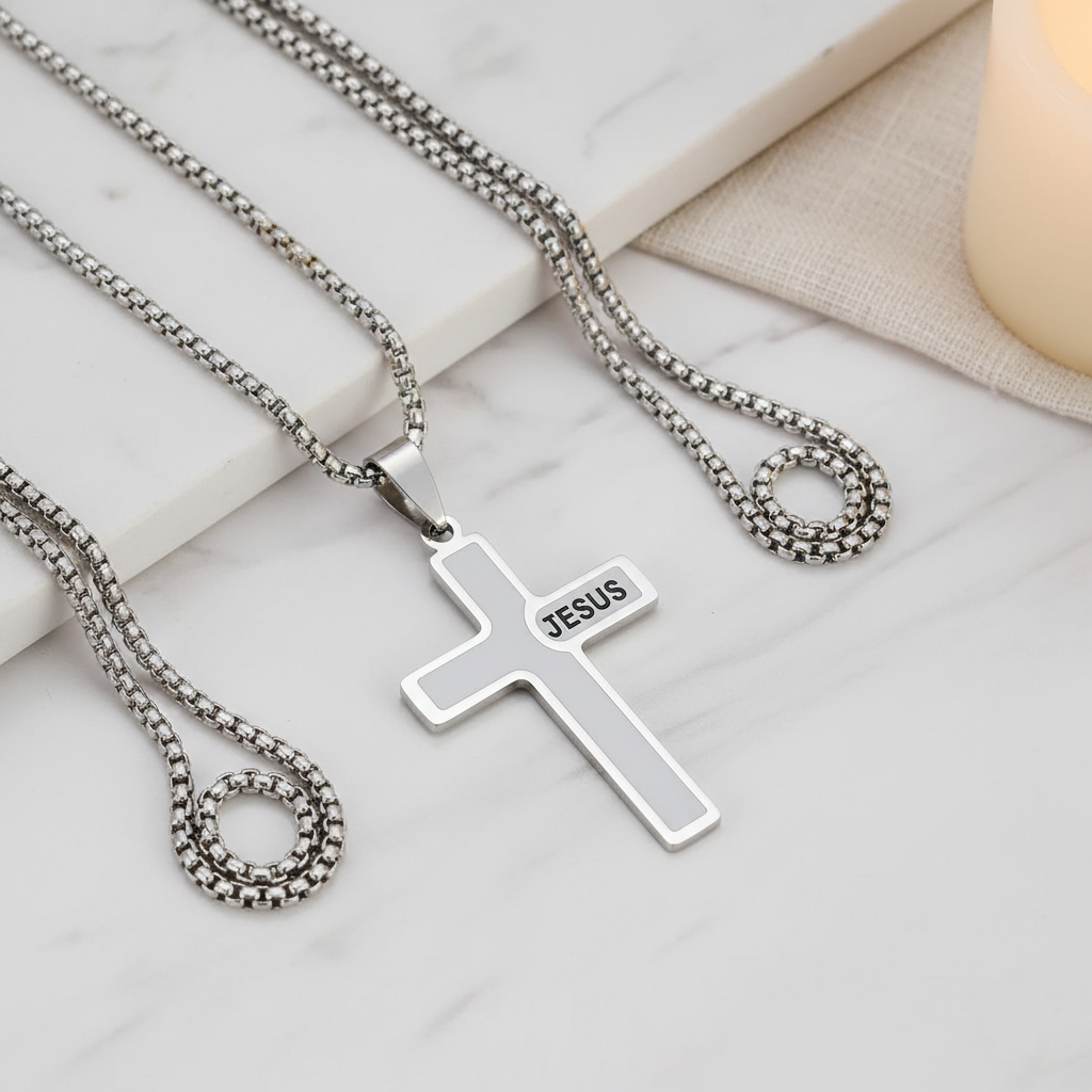 Foto profesional Cruz de Jesús plateada 2